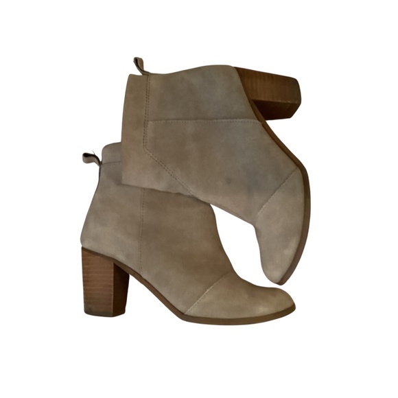 Toms Lunata booties, grey-beige, short boots, size 7 - Picture 3 of 13